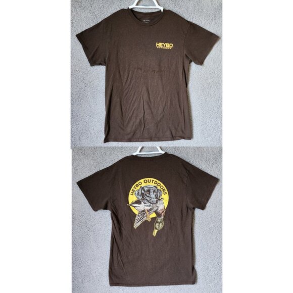 Heybo Outdoors Brown Duck Hunting Dog Graphic T Shirt Youth Size Medium - Picture 1 of 15